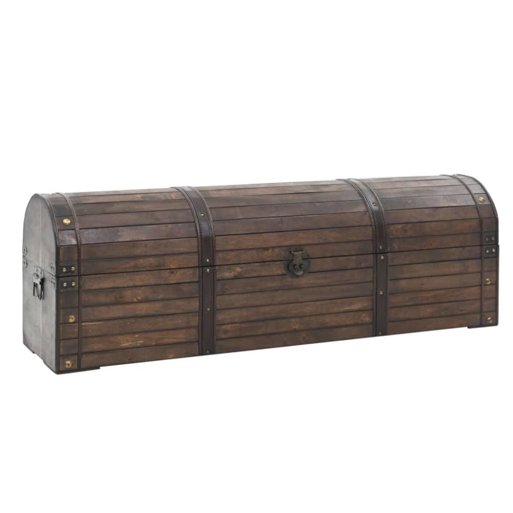 vidaXL Oppbevaringskiste heltre gammeldags stil 120x30x40 cm
