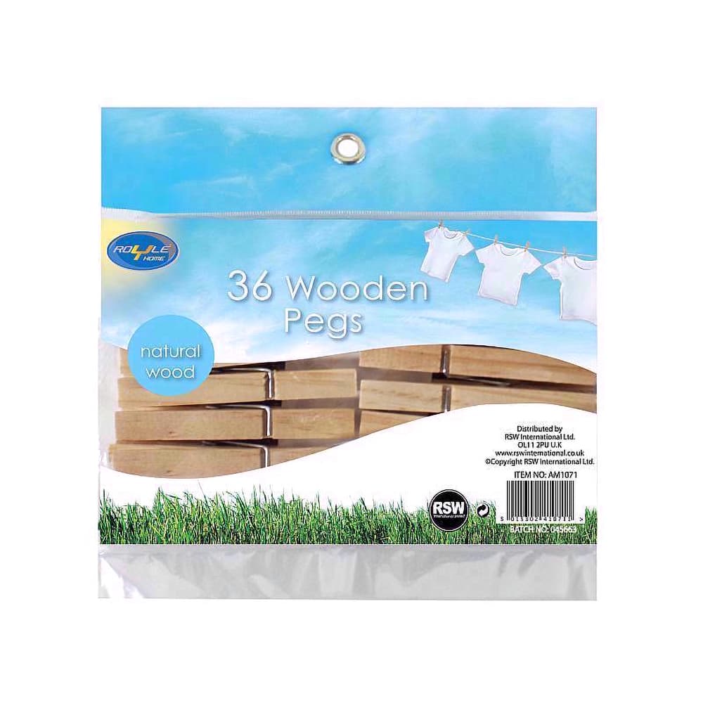 Royle Wooden Pegs (Pack Of 42)