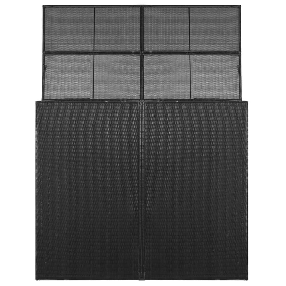 vidaXL Kahden roska astian vaja polyrottinki 153x78x120cm musta