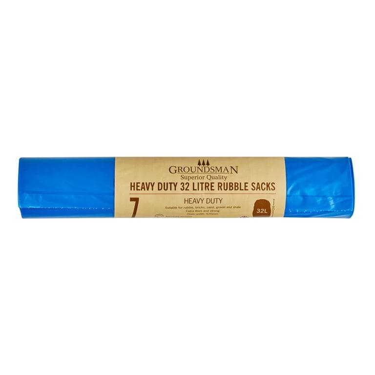 Groundsman Heavy Duty Plastic Rubble Sacks (Pack of 7)