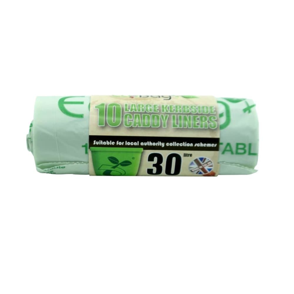 Ecobag Compostable Kerbside Plastic Caddy Liners (Pack Of 10)