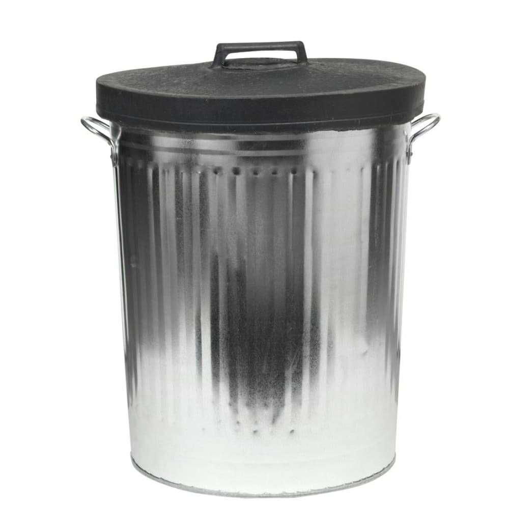 Ambassador Galvanised Dustbin With Rubber Lid