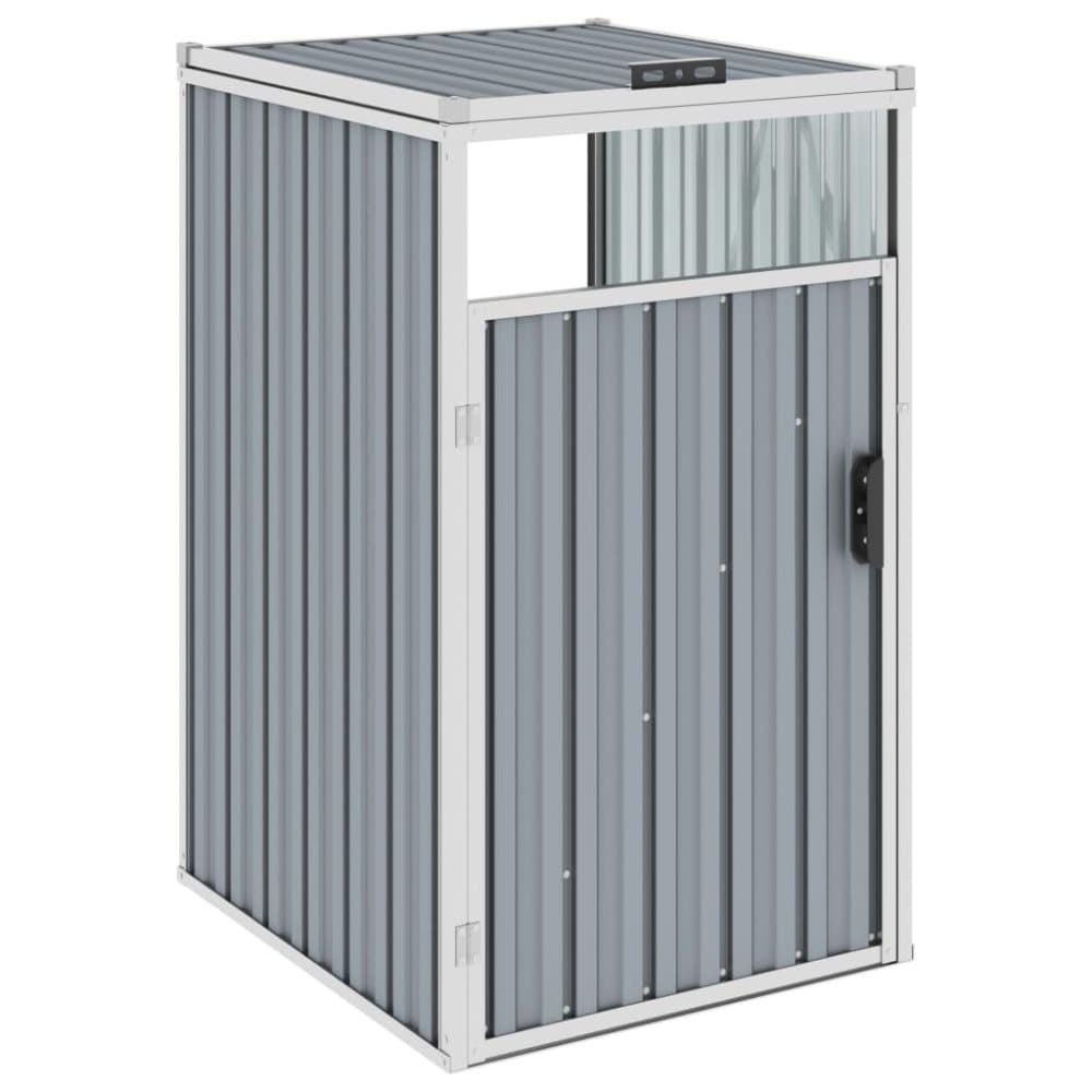 vidaXL Roskavaja harmaa 72x81x121 cm teräs