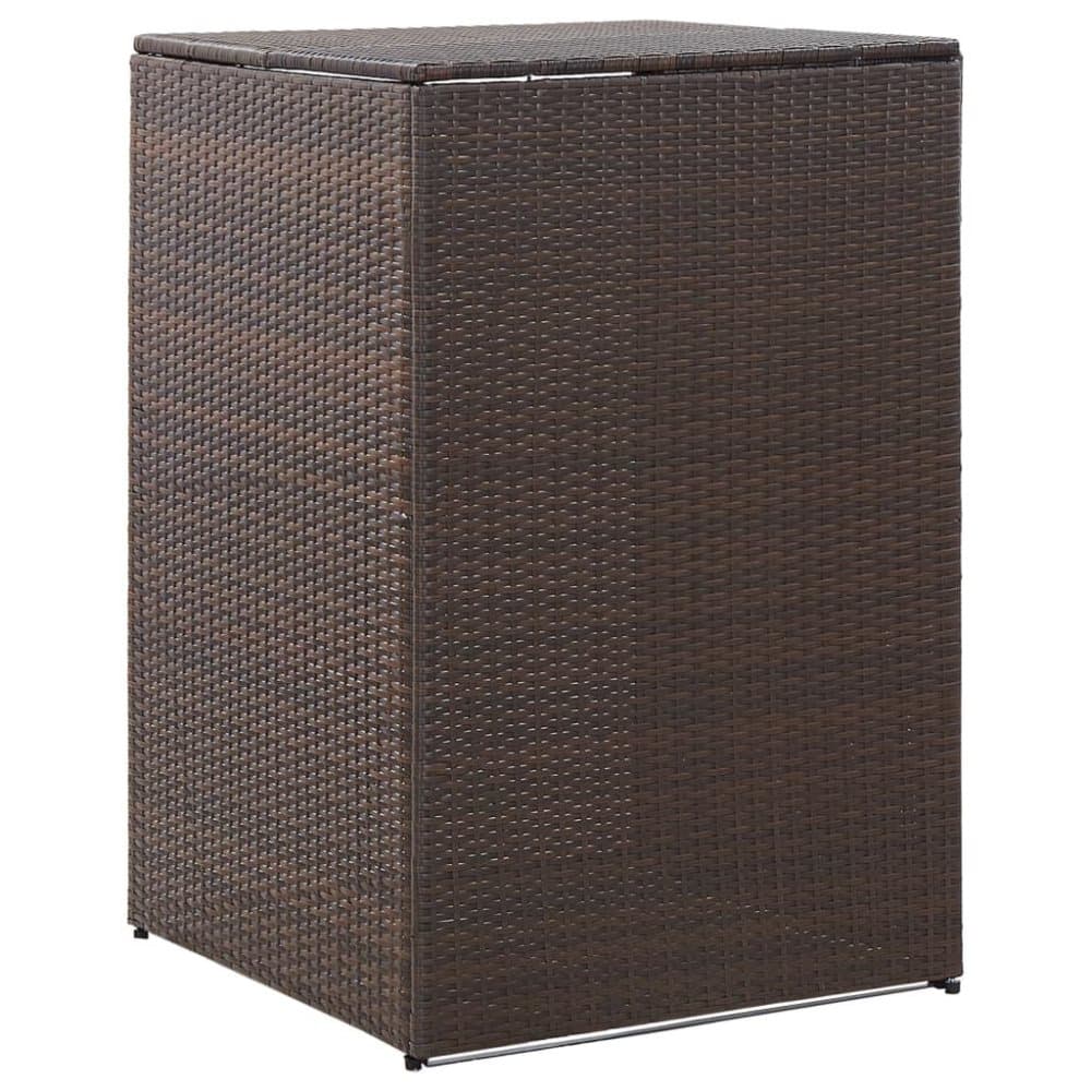 vidaXL Yhden roska astian vaja ruskea 76x78x120 cm polyrottinki