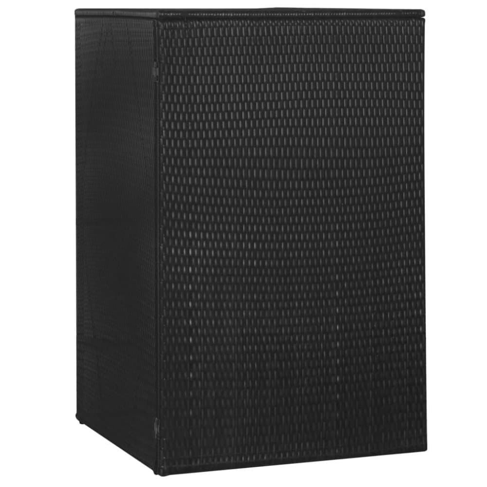 vidaXL Skjul för soptunna svart 76x78x120 cm konstrotting