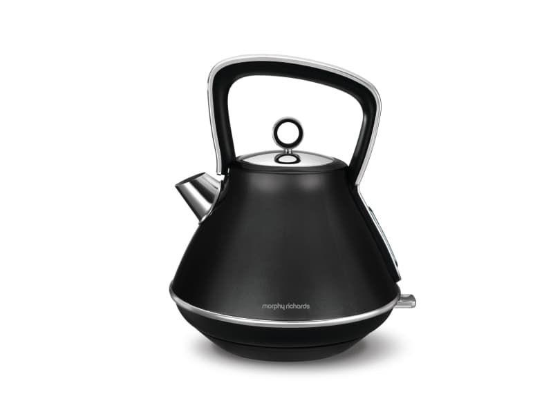Morphy Richards Evoke Retro, 1,5 l, 2200 W, Svart, Metall, Vattennivå indikator, Sladdlös