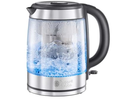 Russell Hobbs Clarity, 1,5 L, 2200 W, Transparent, Glas, Rustfrit Stål, Vandmåler, Overophednings beskyttelse