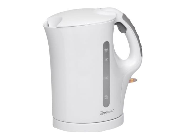 Clatronic WK 3445, 1,7 l, 2200 W, Vit, Vattennivå indikator, Överhettningsskydd, Sladdlös