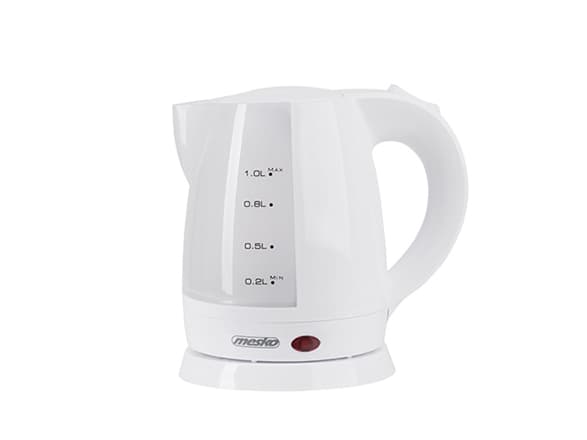Mesko Virdulys MS 1276 Standard, Plastic, Baltas, 1600 W, 360° rotational base, 1 L