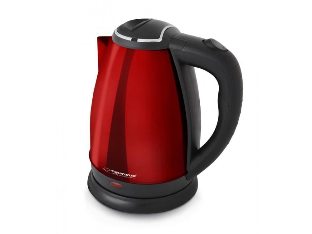Esperanza EKK013R, 1,8 l, 1800 W, Svart, Röd, Plast, Rostfritt stål, Justerbar termostat