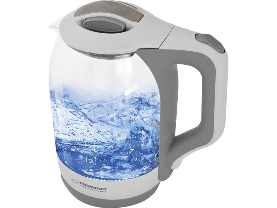 ESPERANZA EKK025W - 5901299949795 YUKON - Electric Kettle 1.7L GLASS WITH LED LIGHT