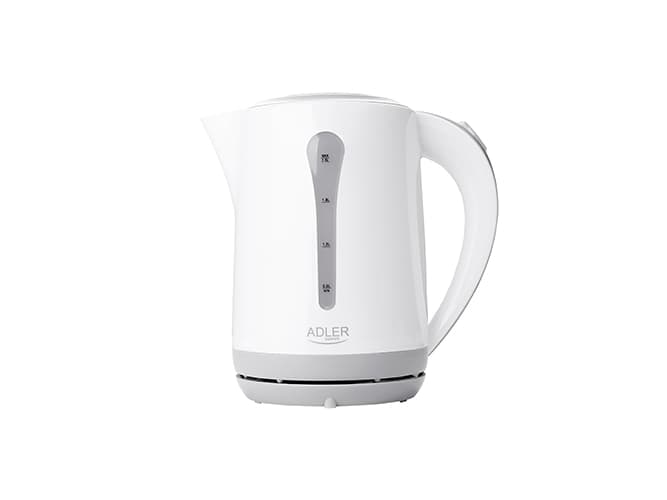 Adler AD 1244, 2,5 l, 2200 W, Vit, Plast, Vattennivå indikator