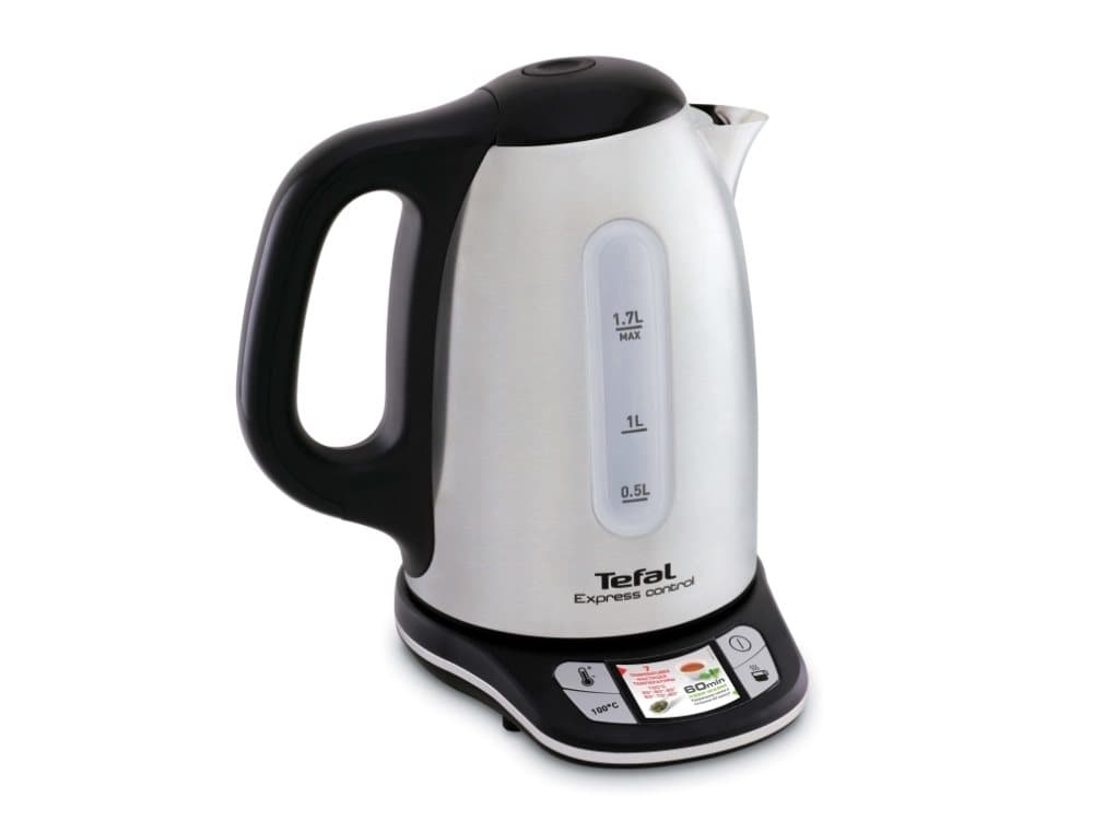 Tefal Express Control KI240D vattenkokare 1,7 l 2400 W Svart, Rostfritt stål