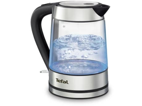 Tefal KI730D30, 1,7 l, Svart, Rostfritt stål, Transparent, Glas, Rostfritt stål, Vattennivå indikator, Sladdlös