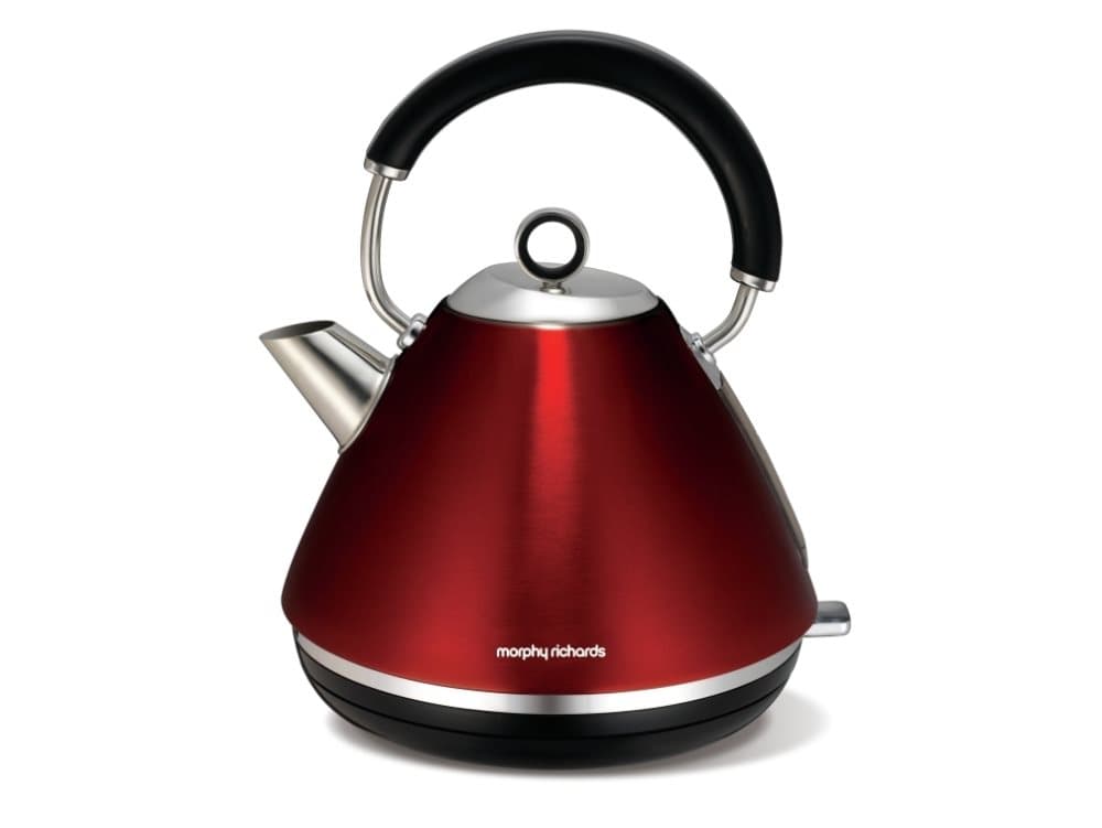 Morphy Richards Retro Accents, 1,5 l, 2200 W, Röd, Gjuten aluminium, Vattennivå indikator, Överhettningsskydd