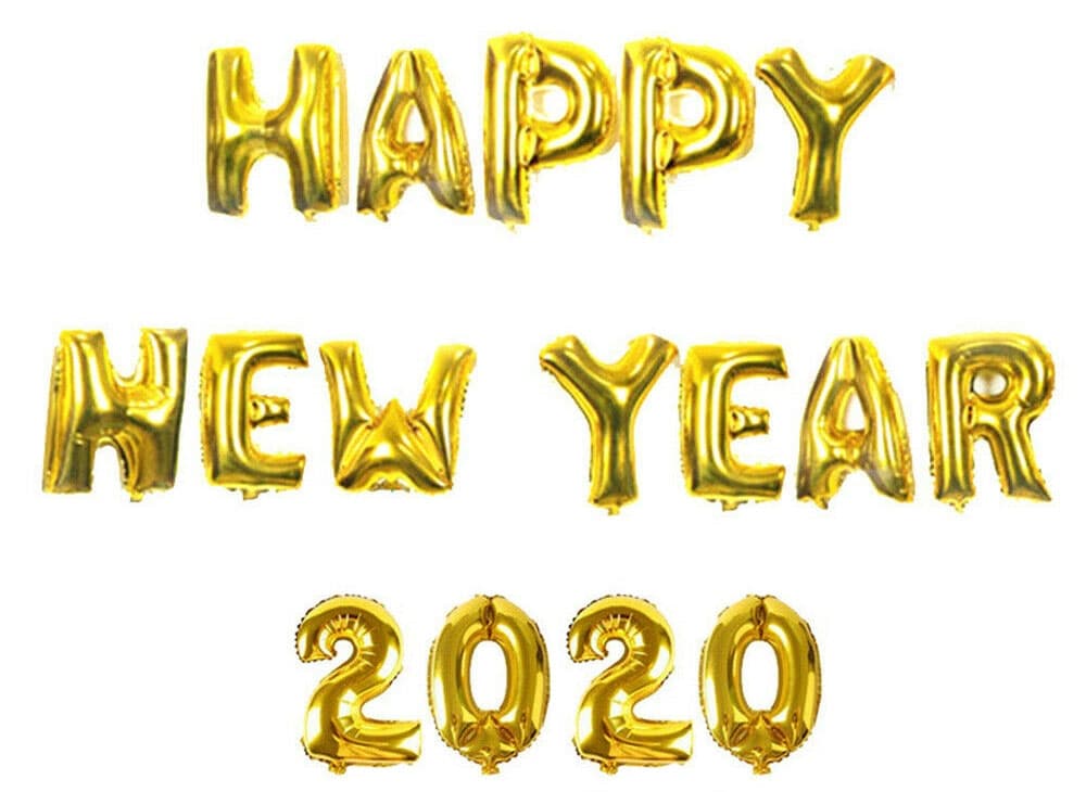 Ballonger Happy New Year 2020, Guld