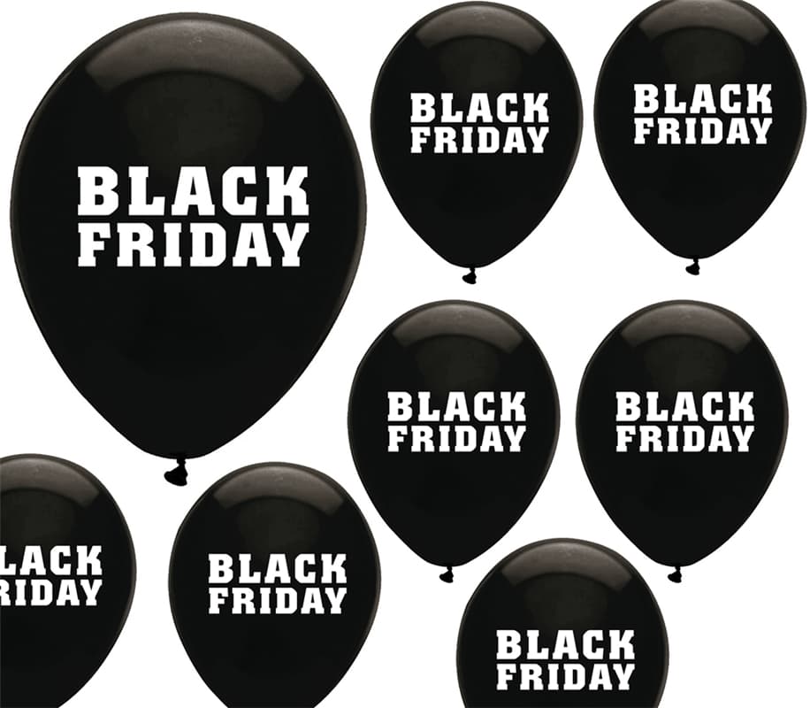 100-pack Black Friday Ballonger, Svarta