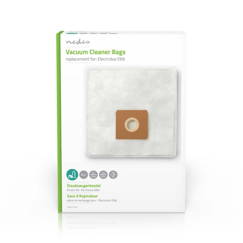 Nedis 10A35H70 | Støvsugerpose | Egnet for Electrolux E66 Nedis 10A35H70 | Støvsugerpose | Egnet for Electrolux E66