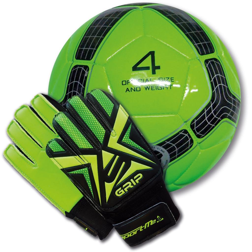 SportMe - Målvaktshanskar Grip + Fotboll Stl 4