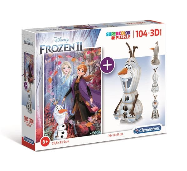 104 pcs Puzzles Kids + 3D Model Frozen 2