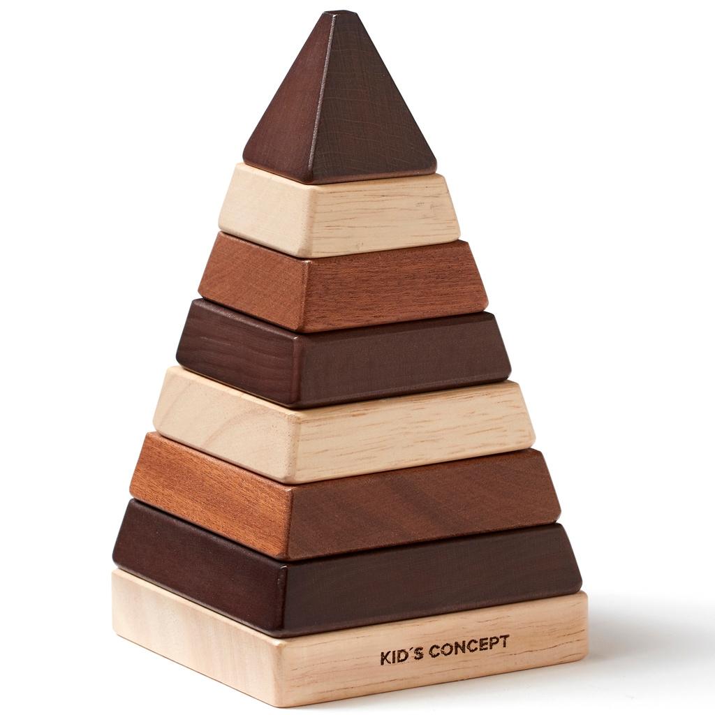 KIDS CONCEPT Plocktorn pyramid natur NEO
