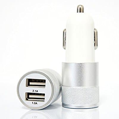 Universal Billader | 2 USB-stik | 2.1A hurtigopladning | LED (Silver)