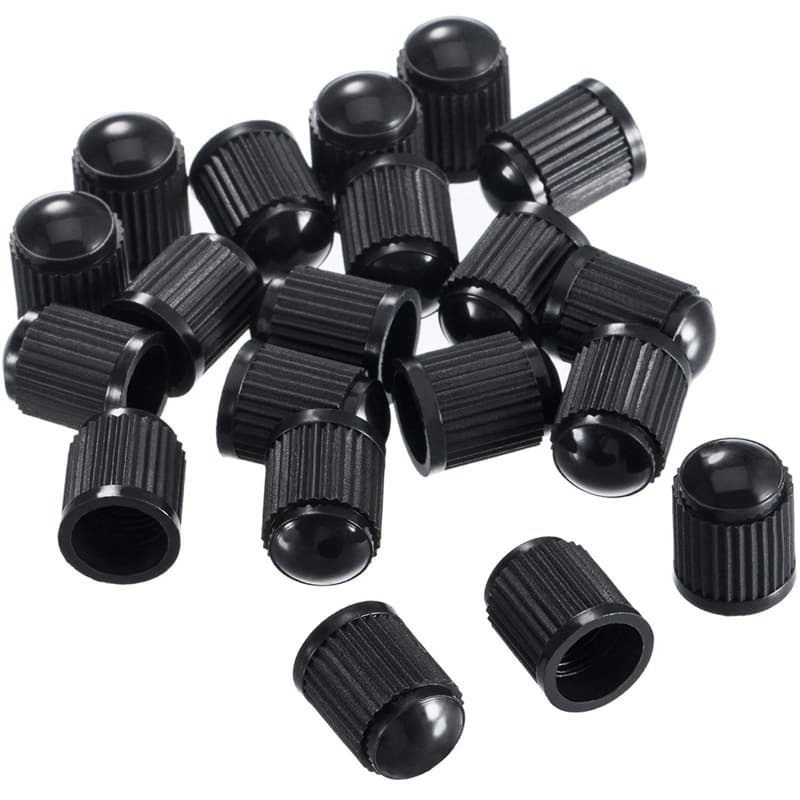 Ventilhattar 100-pack, Plast, Svart