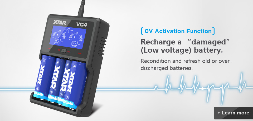 Xtar VC4 lader for inntil 4 Li Ion eller Ni MH batterier. | CDON Battery Charger MH 23 (for Europe) Ladere Strøm