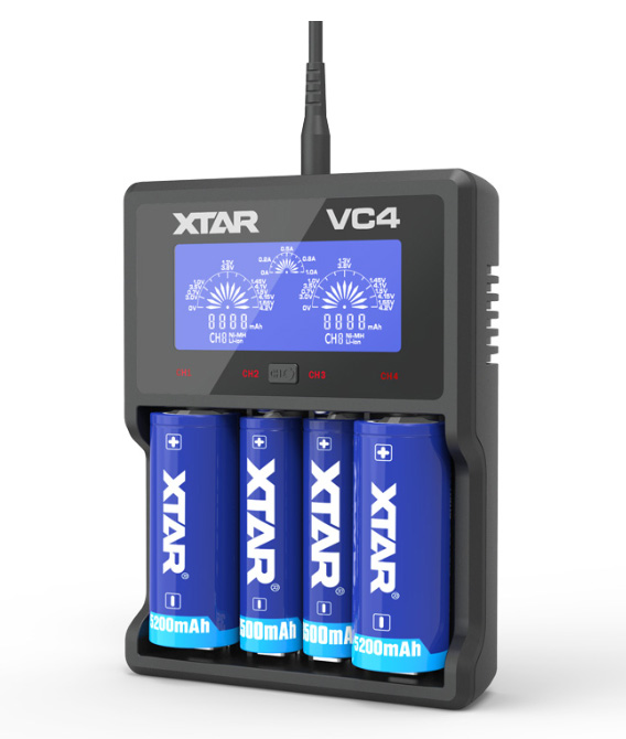 Xtar VC4 lader for inntil 4 Li Ion eller Ni MH batterier. | CDON Battery Charger MH 23 (for Europe) Ladere Strøm
