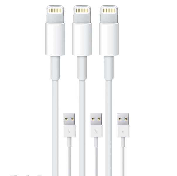 3- stk  Lightningkablar iPhone X/8/7/ 6S/ 6/ 5S/ 5C/ 5/ iOS11 - 2 meter