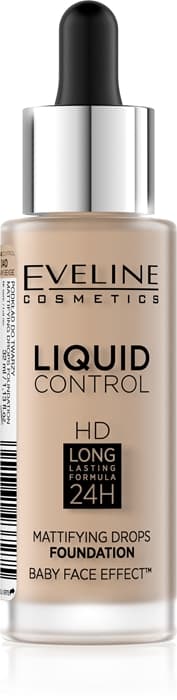 Eveline Liquid Control Foundation With Dropper, Warm Beige 040