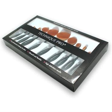 Technique PRO® Meikkiharjasetti (Oval brushes) - 10 osaa