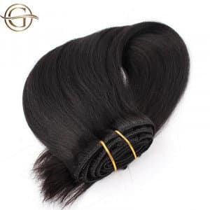 Gold24 Clip-on Hair Extensions #1 60cm Musta  - 7 osaa