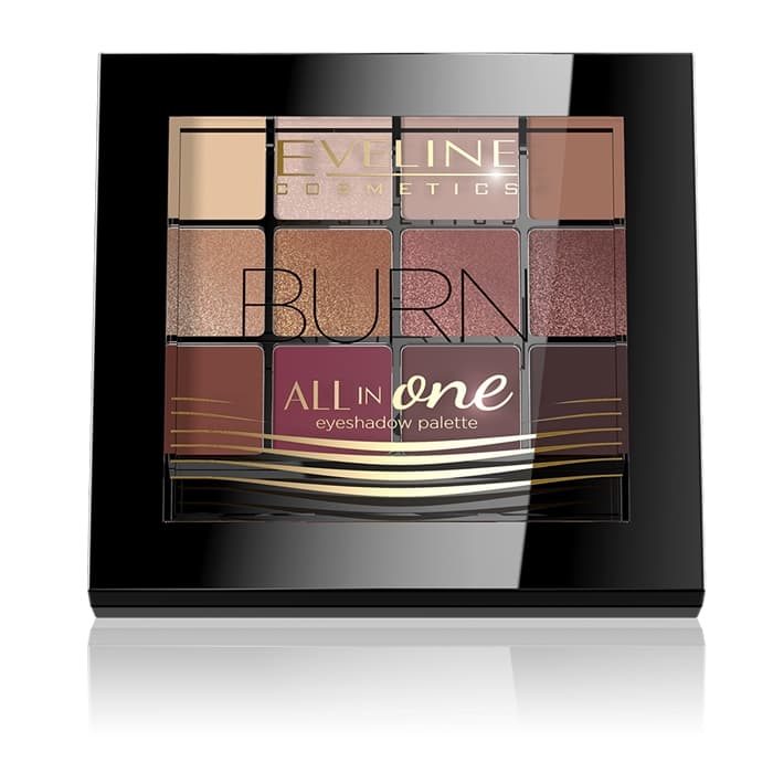 Eveline Eyeshadow Palette All In One 12 Colors Burn