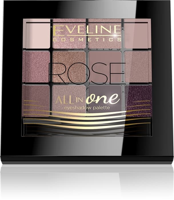 Eveline Eyeshadow Palette All In One 12 Colors Rose