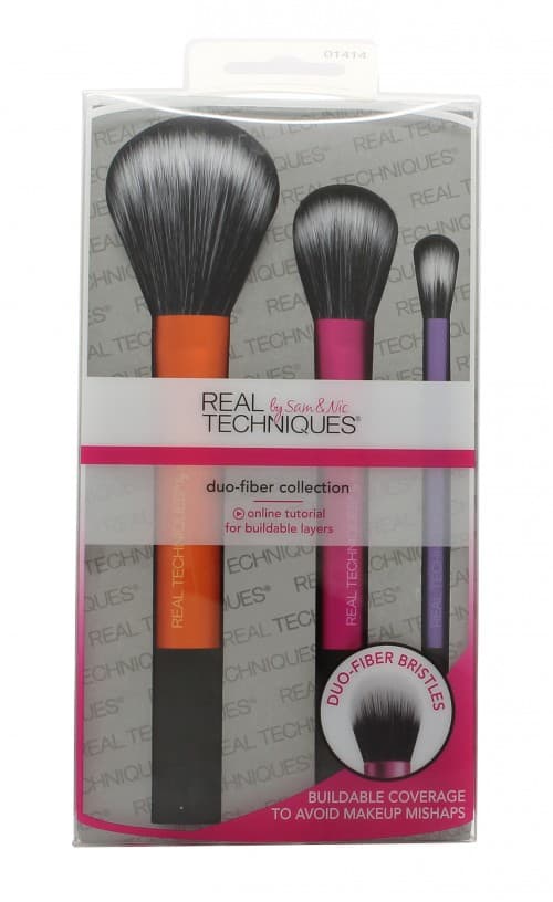 Real Techniques Duo-Fiber Collection Gavesett 3 x Brushes