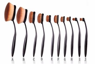 Mermaid® Meikkiharjat (Oval Brushes) - 10 kpl