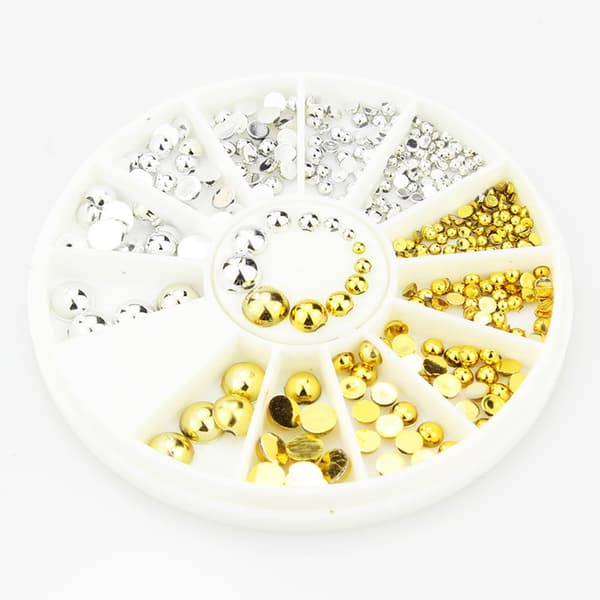 Rhinestone 6 størrelser sølv og gull