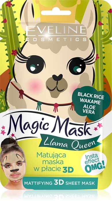 Eveline Magic Mask Llama Queen Mattifying 3D Sheet Mask