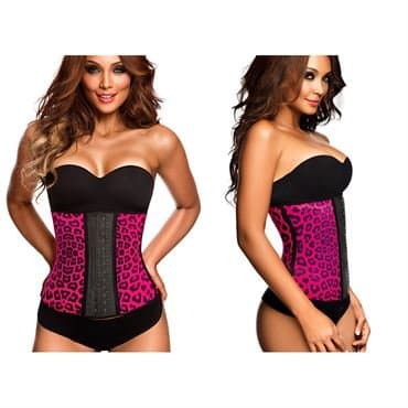 AVA® Latex Waist Trainer Pink Leopard