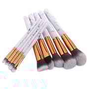 10 st Professionella sminkborstar - Marmor
