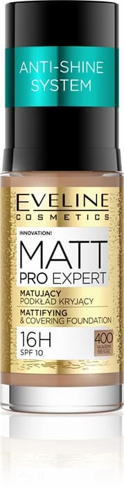 Eveline Matt Pro Expert Mattifying&Covering Fundation 400 Warm Beige