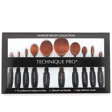 Technique PRO Ovalbørster til Makeup, 10 sæt