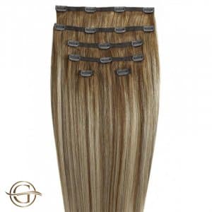 GOLD24 Clip-on Hair Extensions #12/613 Dark Blondmix 60cm - 7 dele