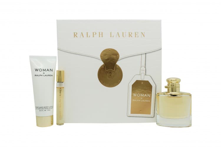 Ralph Lauren Woman By Ralph Lauren Gift Set 50ml EDP + 10ml EDP + 75ml Body Lotion