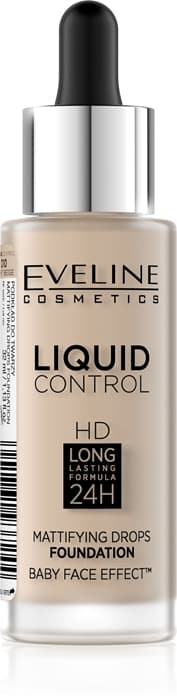 Eveline Liquid Control Foundation With Dropper, Light Beige 010