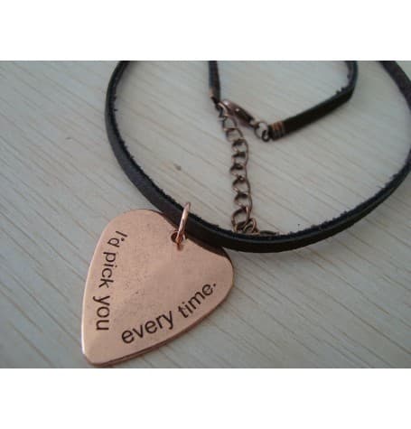 Plektrum Halsband - I´d pick you everytime