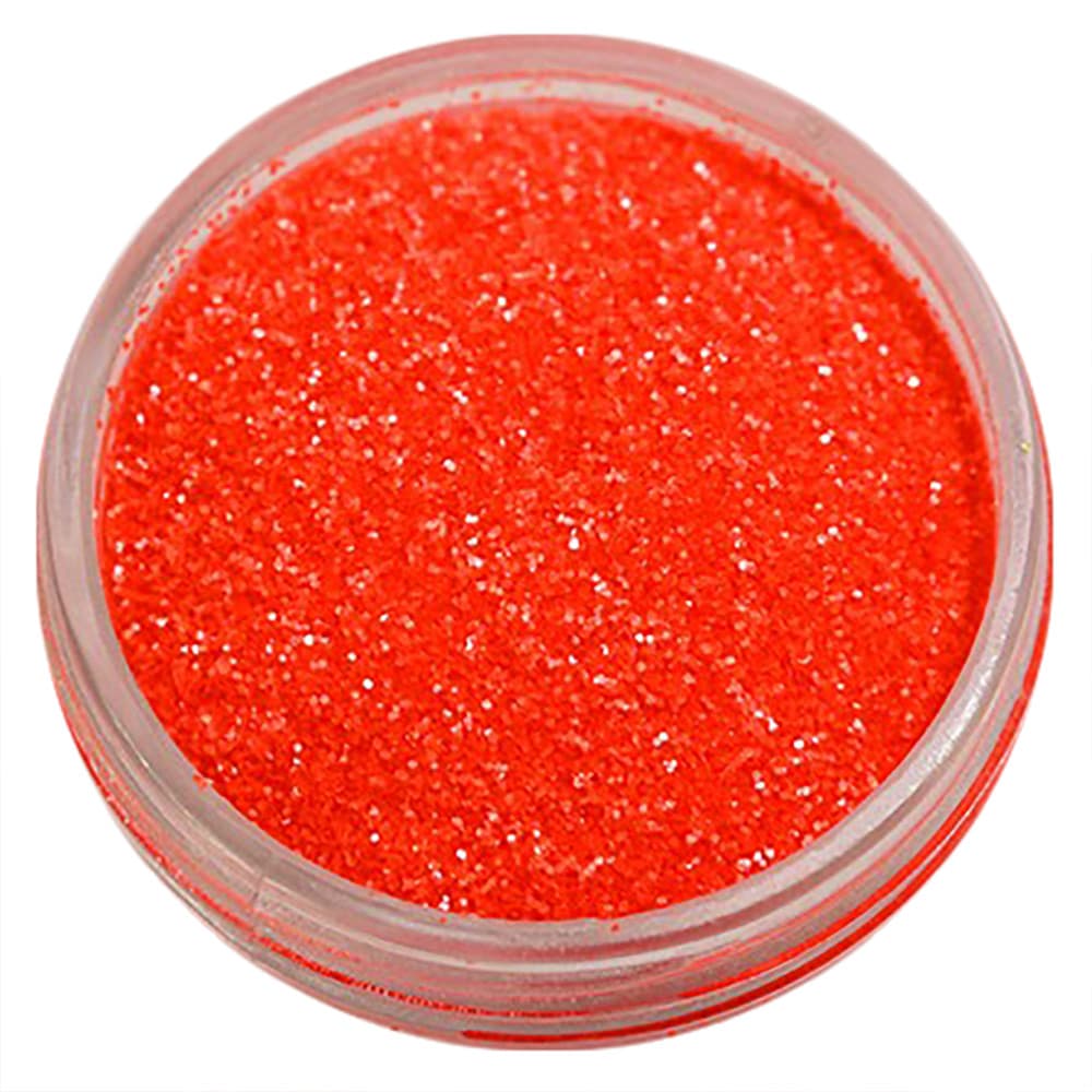 1 Jar Finegrained glitter Neon orange Flat