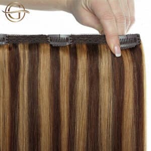 GOLD24 Clip-on Hair Extensions #4/27 Brun/Blondemix 50cm - 7 dele