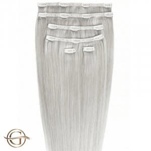 GOLD24 Clip-on Hair Extensions #88A Grå 50cm - 7 delar